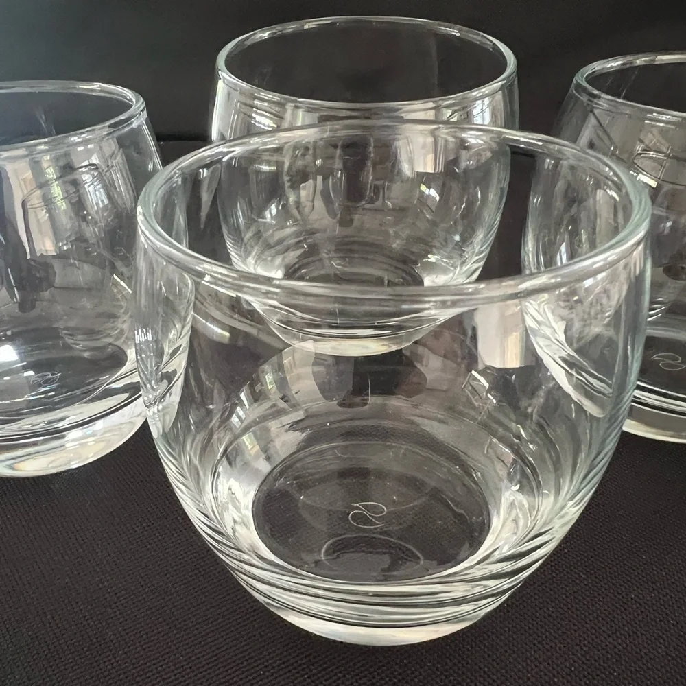 Pasabahce Whisky Glasses Chubby 4-PC Set TURKEY Break Resistant Stackable round